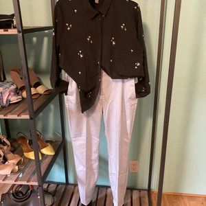 H&M Periwinkle Work Chinos